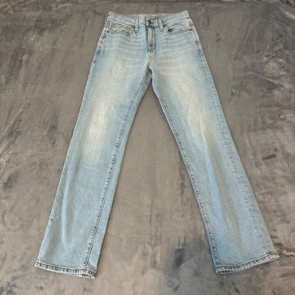 Old Navy Straight Jeans Boys 16 Light Wash Built-In Flex Denim